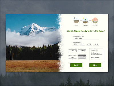 Daily Ui 002 002 dailyui jarellalvarez nature plants trees ui ux vancouver visa visa form