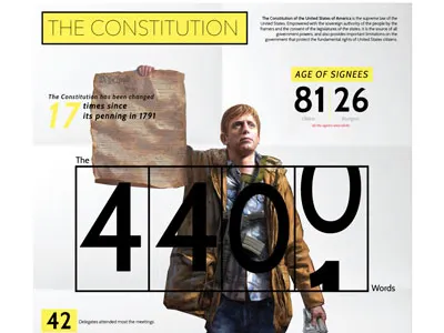 Constitution Infographic graphic design infographic numbers poster