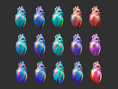 Heart coloring cold colors color heart human body rainbow