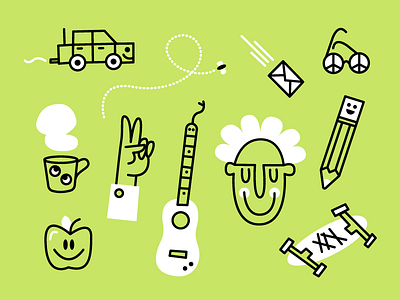 Doodle-dum art doodle fill flat fun icon illustration peace smile stroke stuff things