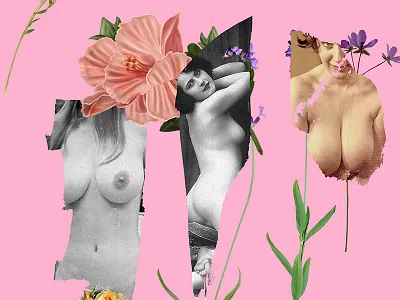 Heavenly Creatures collage flowers girls