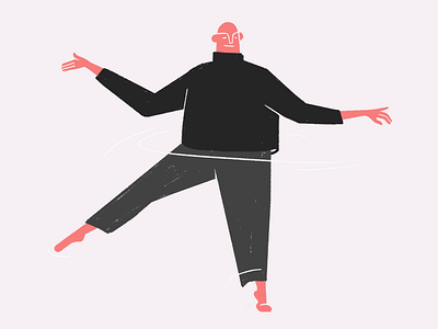 Pirouette chill dancing elegant enjoy happy illustration man music person photoshop pirouette spinning