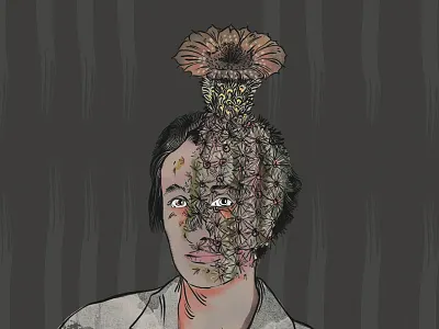 Coalesce Dark apple pencil beer botanical cactus craft beer flower illustration ipad pro label procreate