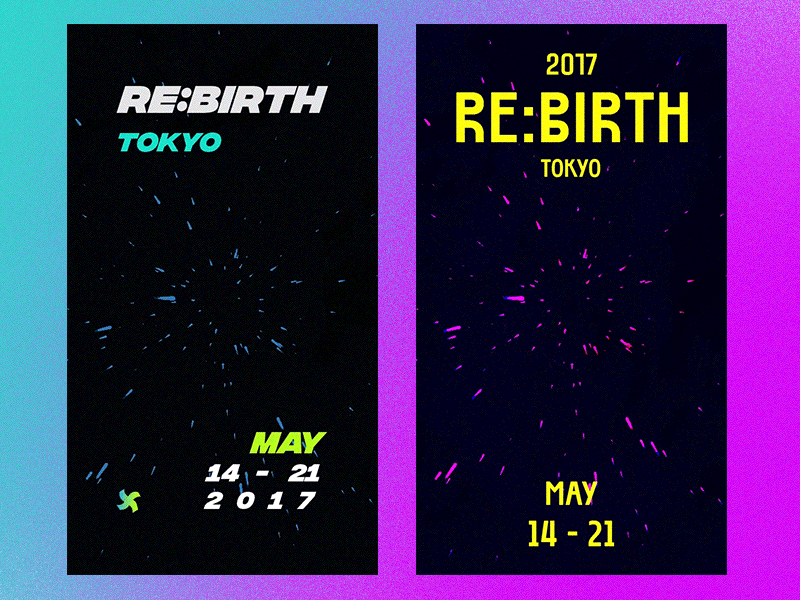 Rebirth Poster festival galaxy poster rebirth stars tokyo