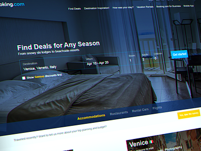 Booking.com booking clean design interface minimal redesign responsive ui user ux webdesign wip