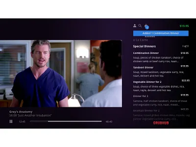 Item added food ott roku ux