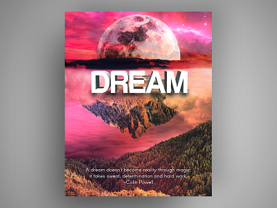 Dream digital art imaging photo manipulation poster typography