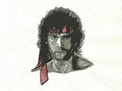 80's Action Hero Sylvester Stallone action demolition geek hero india ink movies rambo rocky stallone traditional watercolor