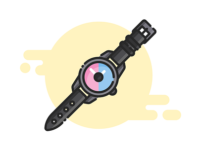 11/50: The first watch that I bought cute flat flatdesig graphicdesign graphicdesigner icon illustration lineal tech vector watch