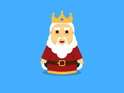 King flat king old man vector