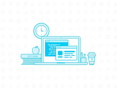 my desk clock code desk macbook python work