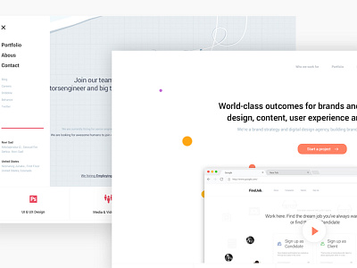 Agency Web Design agency interface landing portfolio service ui ux web webdesign