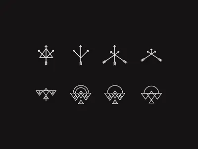 Arrow Bird arrow bird freedom icon planet sun symbol tribal tribe