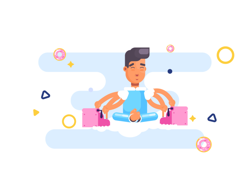 Script Donut sanimation animation bodymovin briefing donuts flat gif hot illustration loop process svg vector