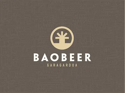 Logo for BAOBEER baobab baobeer basque beer bier brand cerveza design garagardoa identity simple symbol