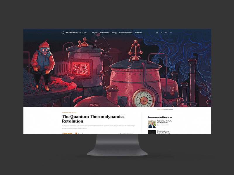 Quanta Magazine - Quick walkthrough animation blog design dogstudio gif layout magazine motion science transition webdesign website