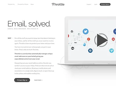 Website Redesign email redesign throttle website