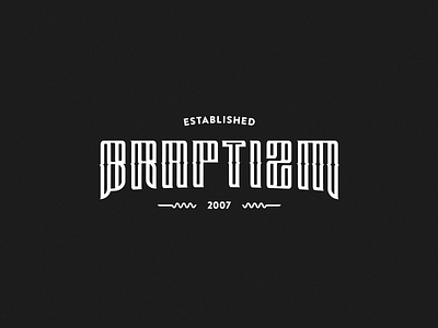 Braptizm Logo branding custom lettering graphic design lettering logo logo design typography