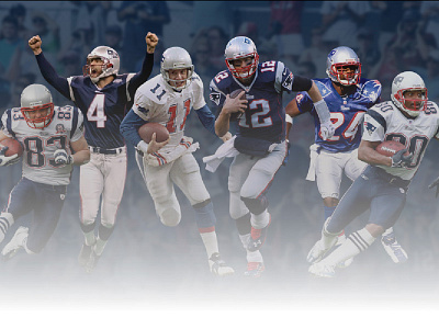 Patriots Team History Infographic boston champions football infographic new england new england patriots nfl patriots sports tom brady vector welker