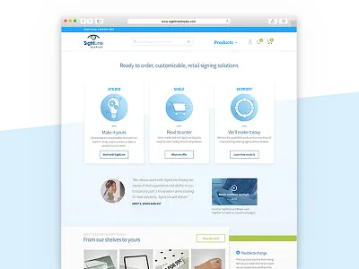 Ecommerce Homepage ecommerce gradient homepage launch retail signage