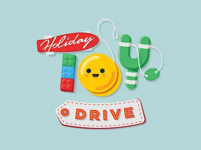 Toy Drive Fundraising Logo colors design fun fundraising illustration logo toys