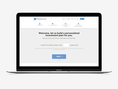 Future Advisor Funnel clean design finance flat funnel photoshop ui web white