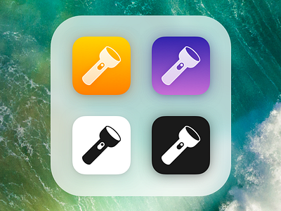 alternate flashlight app icons for MyLight apple fingercoding icon iphone icon private sketch.app