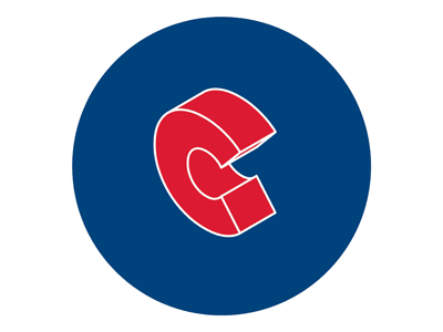 C 36 days of type bold c chicago cubs cubby blue cubs deconstructed type exploding type letter type typography