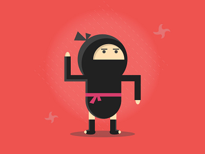 Ninja kid colours design flat illustration kid ninja