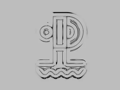 Old unused version of Ponton logo black design flag graphic logo music new prague redesign techno