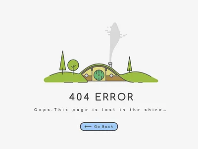 008 404 page | Daily UI 008 404 clean dailyui error hobbit house minimal page shire ui ux