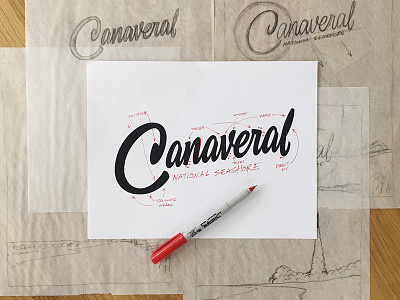 Type Hike - Canaveral Vector Marckup canaveral handlettering lettering process thevectormachine typehike vectormachine