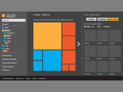 Spark Wireframes for Marketplace