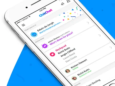 ChitChat Lobby active broadcast chat chitchat friend list friends group message groups lobby online overview status