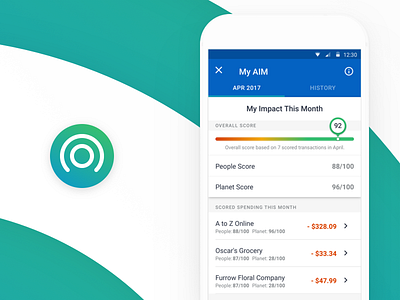 Aspiration Impact Measurement aim android app aspiration bank banking checking design finance fintech material sustainability