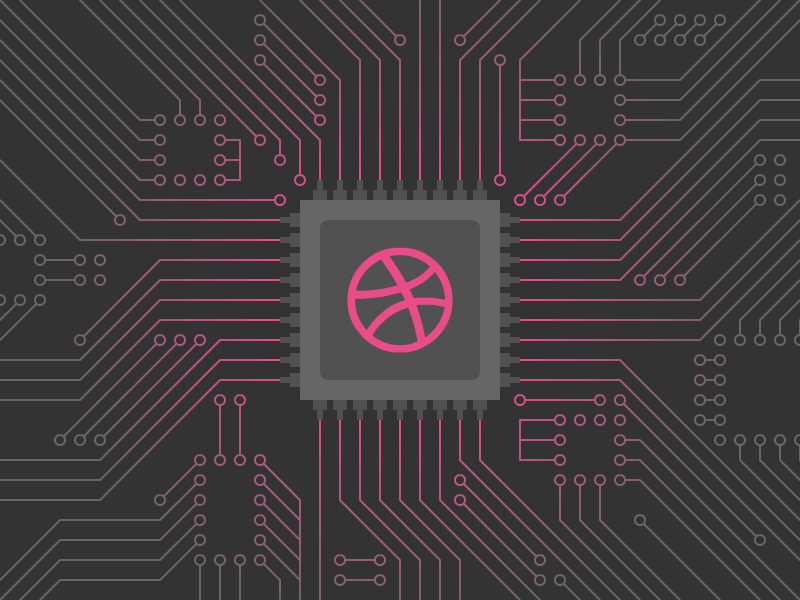 Two Dribbble Invites animated board circuit cpu draft gif invite invites