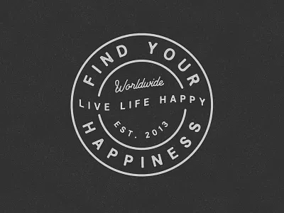 Find Your Happiness Co badge branding design logo