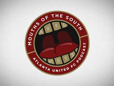 Mouths Of The South logotype atlanta gold mouth mouths soccer south teeth tongue united