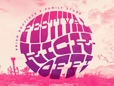 Prism Boutique Festival Kick Off Poster prism boutique psychedelic psychedelic type type type design typography