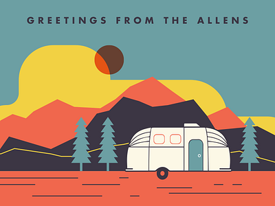 Airstream Postcard airstream camper card flat post postcard retro vintage