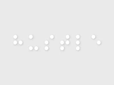 Braille (French Invention) braille hustle minimal