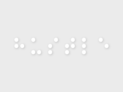 Braille (French Invention) braille hustle minimal