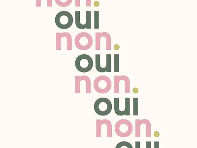 oui/non typography