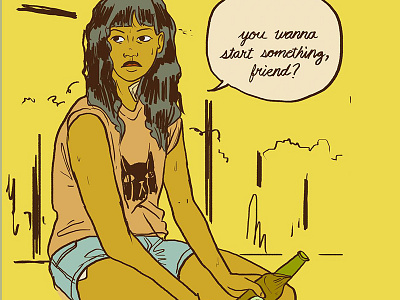 you don't, it's hot beer illustration lady