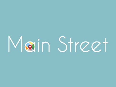 Main Street Logo map navigation street tag