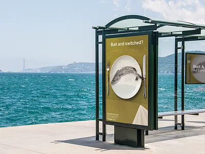 Bait and Switched Ad Campaign | Poster Mockup ad ad campaign advertising art fish graphic design marine biology mockup photo manipulation photoshop public awareness