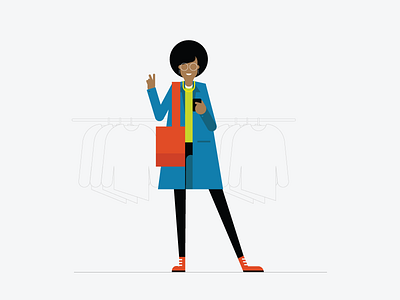 Fashionista characters hr office people retro style styletest ui ux website workforce