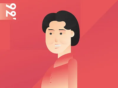 Mom 92' character design icon illustration vector