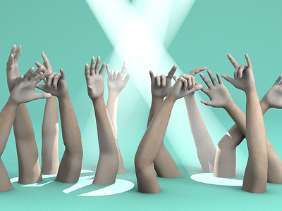 We'll dance till we die 3d 3dart art artist c4d cinema4d creative drawing graphic design hands illustration pastel