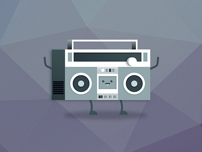 Boombox boombox cute flat illustration sketch